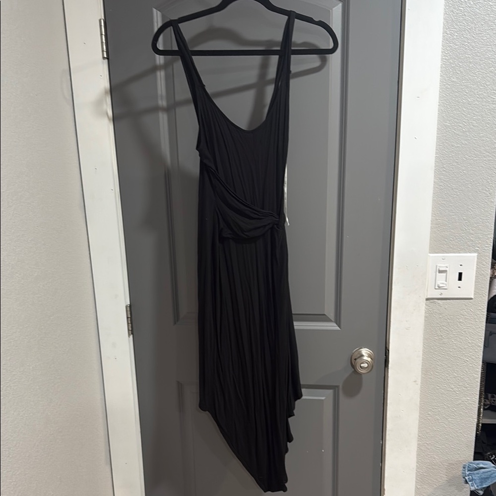 Elegant Black Asymmetrical Dress
